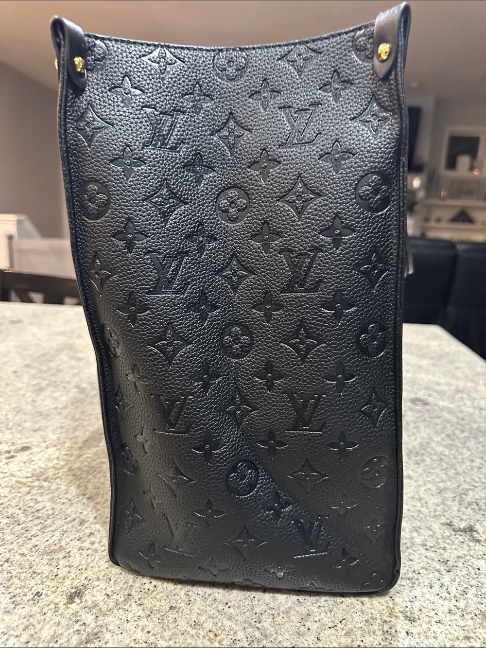 LV Black Go Tote with Gold Hardware & H Navy belt bundle (or better offer) - Picture 2 of 11